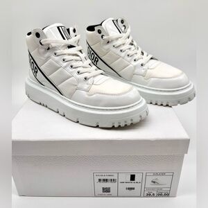 DIOR D-Player 'Quilted Nylon Hight Top Sneakers White Women’s Boots EU39.5 US9.5